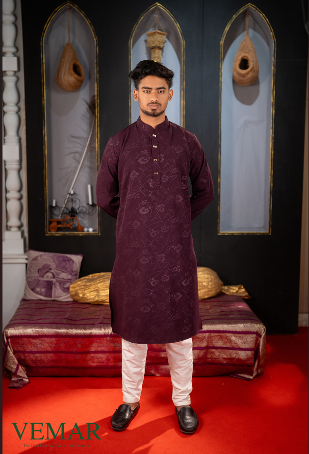 Flower Design Luxury Panjabi – Eid-ul-Fitr Collection - Image 6