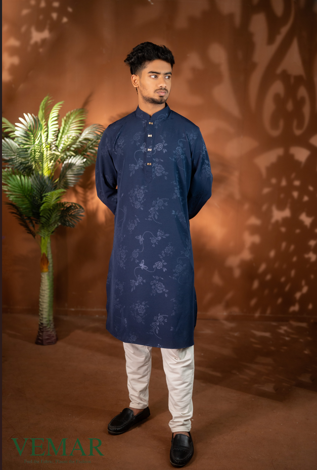 Flower Design Luxury Panjabi – Eid-ul-Fitr Collection - Image 5