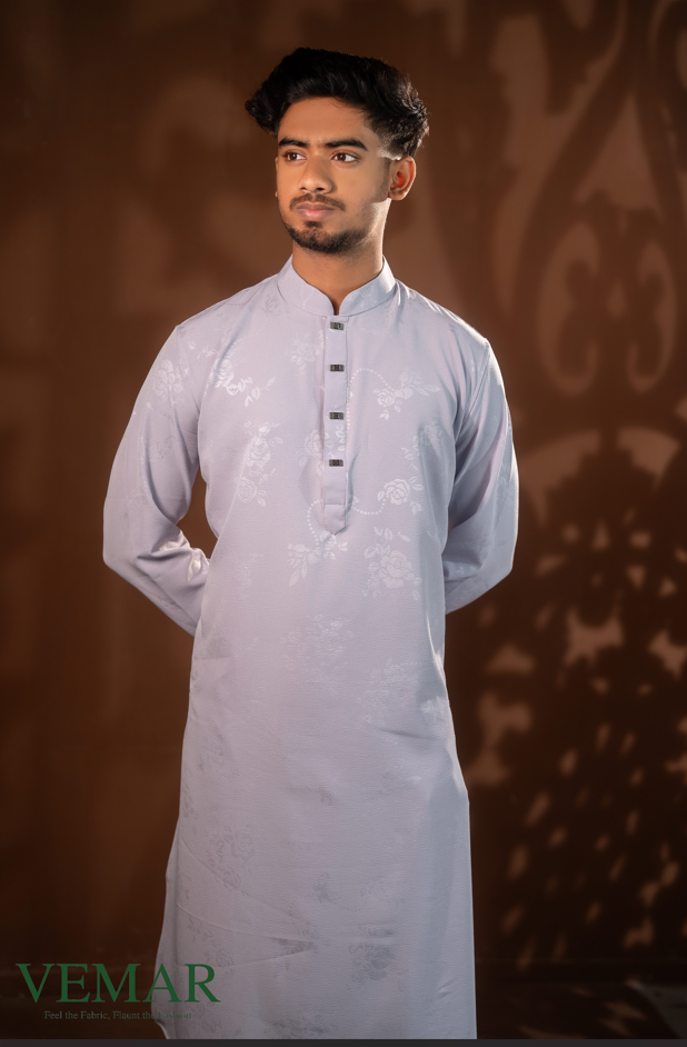 Flower Design Luxury Panjabi – Eid-ul-Fitr Collection - Image 4